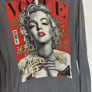 CLEO Womens Size OS Hooded Sweatshirt Marilyn Monroe Vogue Graphic Print Photo